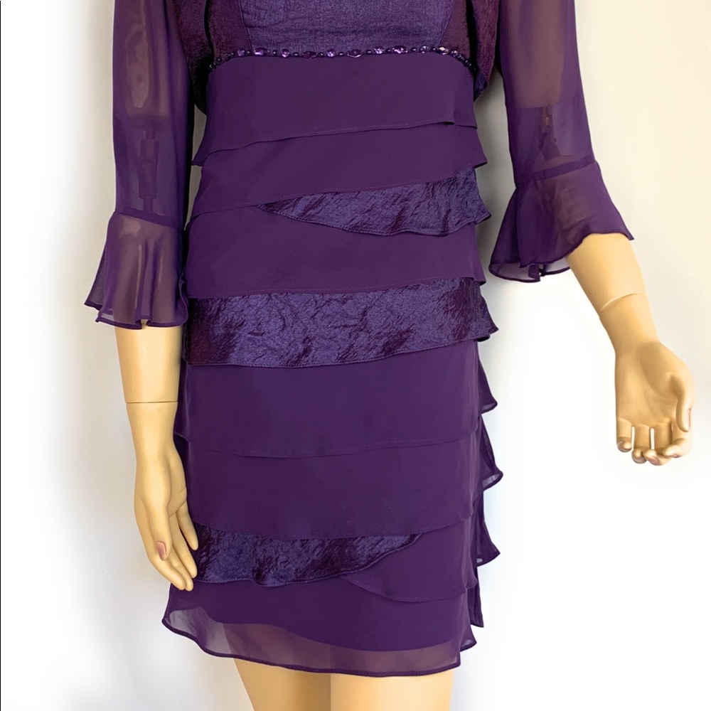 Chiffon dress with jacket - Picture 3 of 8